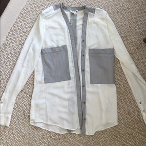 Helmut Lang blouse with genuine leather